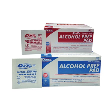 Alcohol Prep Pad- Med- NS- 2ply- Bulk